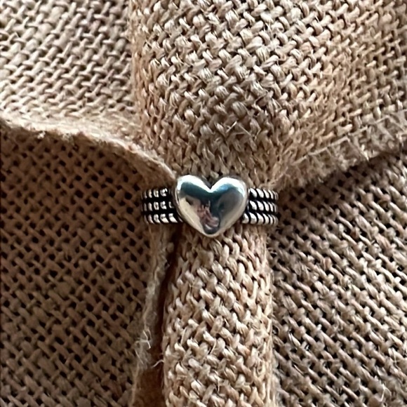 LOVE Heart Rings Vintage Handmade Weave Thai Silver adjustable ring New - Picture 2 of 16